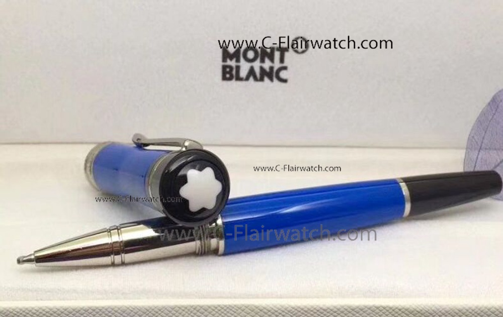 Bonheur Nuit Blue Rollerball Pen Replica Mont Blanc Pens